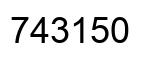 Number 743150 black image