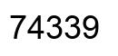Number 74339 black image