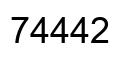 Número 74442 imagen negro