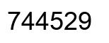 Number 744529 black image