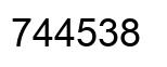 Number 744538 black image