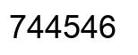 Number 744546 black image