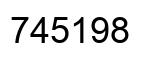 Number 745198 black image