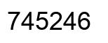 Number 745246 black image