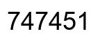 Number 747451 black image
