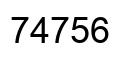 Number 74756 black image