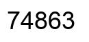 Number 74863 black image