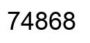 Number 74868 black image