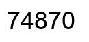 Number 74870 black image