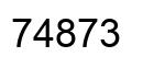 Number 74873 black image
