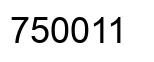 Number 750011 black image