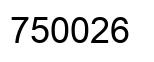 Number 750026 black image