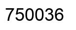 Number 750036 black image