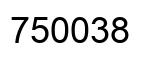 Number 750038 black image
