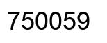 Number 750059 black image