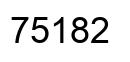 Number 75182 black image