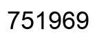 Number 751969 black image
