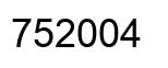 Number 752004 black image