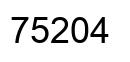 Number 75204 black image