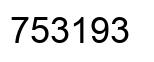 Number 753193 black image