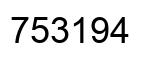 Number 753194 black image