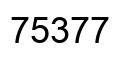 Number 75377 black image