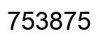 Number 753875 black image