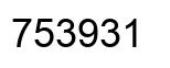 Number 753931 black image