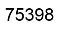 Number 75398 black image