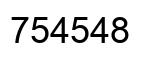 Number 754548 black image