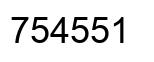 Number 754551 black image