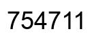 Number 754711 black image