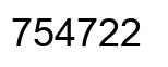 Number 754722 black image