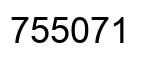 Number 755071 black image