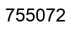 Number 755072 black image