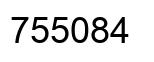 Number 755084 black image
