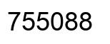 Number 755088 black image