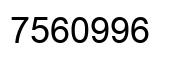 Número 7560996 imagen negro