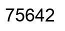 Número 75642 imagen negro