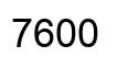 Number 7600 black image