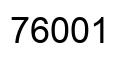 Number 76001 black image