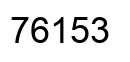 Number 76153 black image