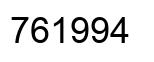 Number 761994 black image