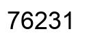 Number 76231 black image
