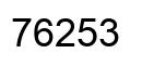 Número 76253 imagen negro
