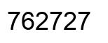 Number 762727 black image