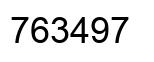 Number 763497 black image