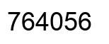 Number 764056 black image