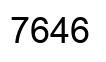 Number 7646 black image