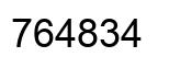 Number 764834 black image